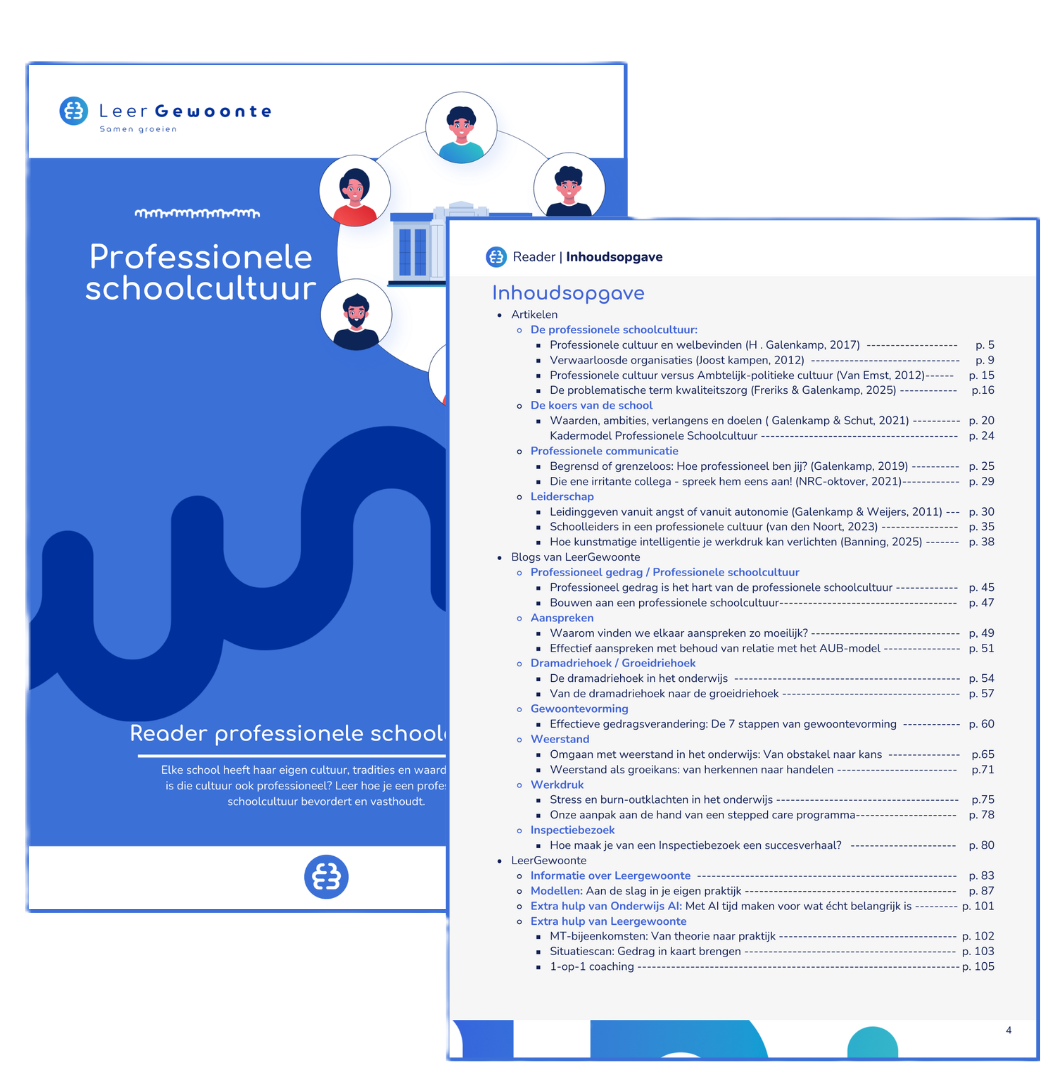 Reader Professionele schoolcultuur foto